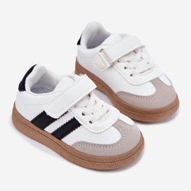 Baskets Sneakers Sneakers avec velcro blanche 1
