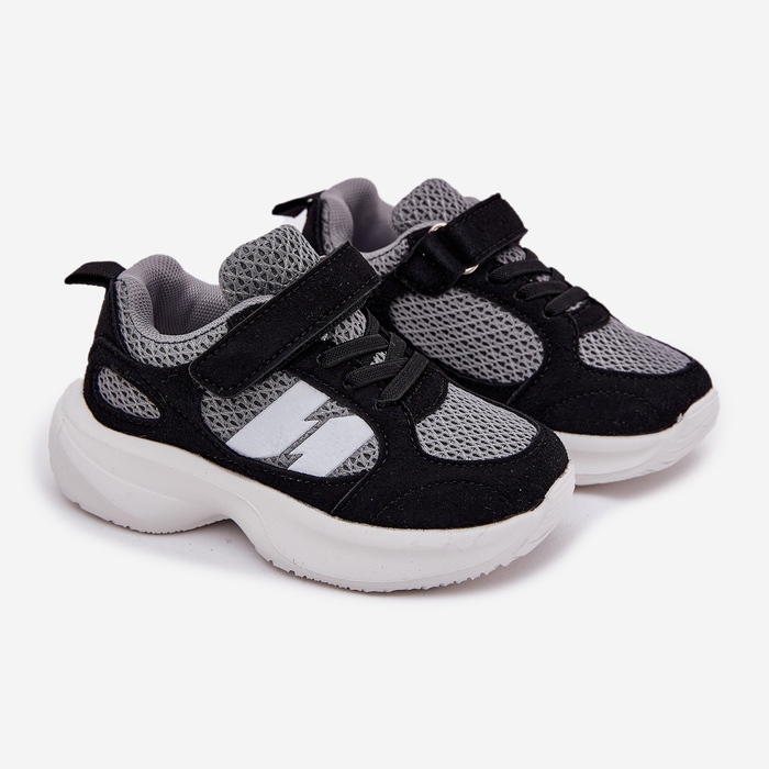 Sneakers pour enfants gris noirs chaussures de sport 1