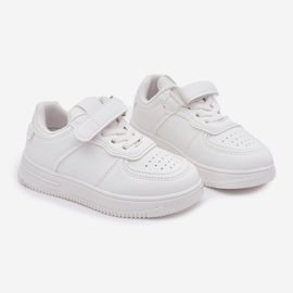 Chaussures de sport pour enfants avec blanc en cuir écologique blanche 1