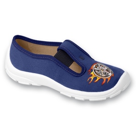 Slippers de Befado Boys 975x200 avec application bleu 1