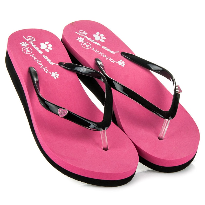 Mckeylor Chaussons compensés roses 2 Mckeylor Chaussons compensés roses 2