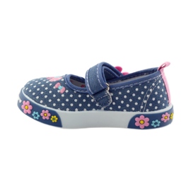 American Club Sneakers avec semelle intérieure en cuir américain à pois rose bleu blanc 2