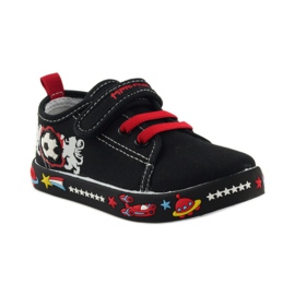 American Club Baskets américaines baskets semelle intérieure en cuir rouge noir blanc 1