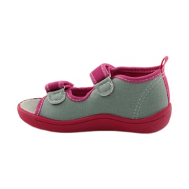 American Club Sandales à semelle intérieure en cuir américain rose gris 2