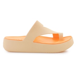 Talons Crocs Getaway Platform Plateforme Toe Loop 210834-78Z orange 11
