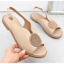 Filippo W PAW542 sandales beiges avec zircons 1