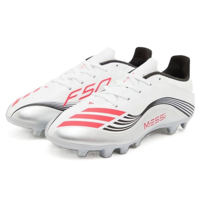 Adidas F50 Messi Club FG / MG JP7443 Chaussures de football blanche 1 Adidas F50 Messi Club FG / MG JP7443 Chaussures de football blanche 1