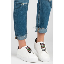 Vices Baskets à enfiler avec hiboux blanche 1 Vices Baskets à enfiler avec hiboux blanche 1