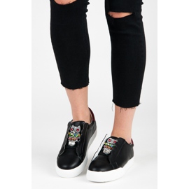 Vices Baskets à enfiler avec hiboux noir 1