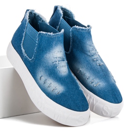 Seastar Slipons en denim au-dessus de la cheville bleu 2