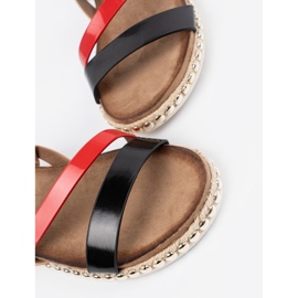 Sandales féminines avec une semelle décorée d'or 4