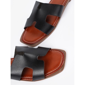 Sergio Leone Les tongs noirs avec un orteil carré le noir 1