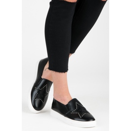Slipons noirs avec une étoile le noir 1