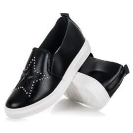 Slipons noirs avec une étoile le noir 3