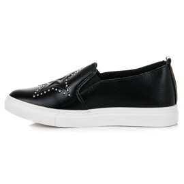 Slipons noirs avec une étoile le noir 4