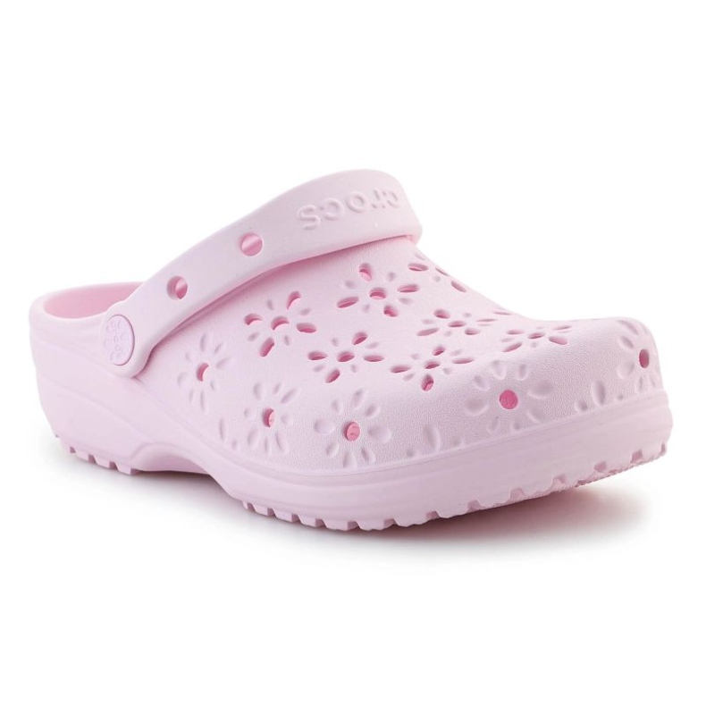 Crocs Classic Floral Cut Out Clog 210927-6W rose 1 Crocs Classic Floral Cut Out Clog 210927-6W rose 1