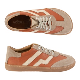 Barefoot pour femmes chaussures en cuir Olivier Eliza Rude orange 1