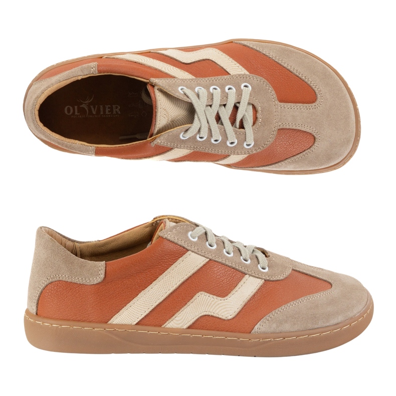 Barefoot pour femmes chaussures en cuir Olivier Eliza Rude orange 1