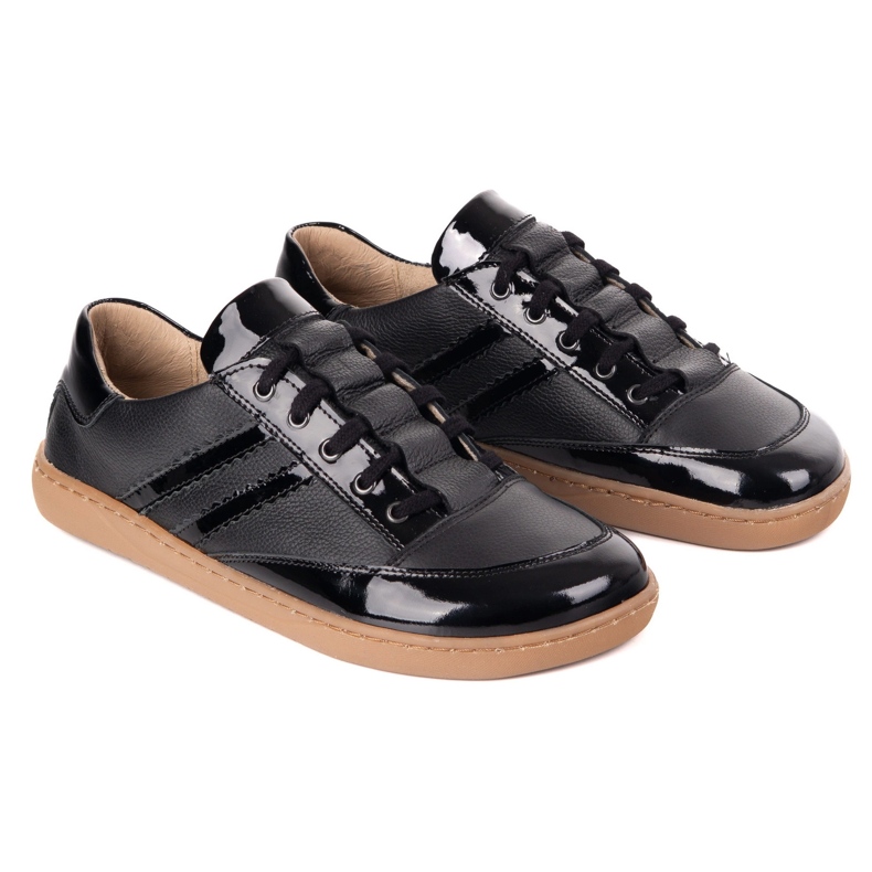 Sneakers Barefoot Women's Kaia Olivier - Chaussures en cuir anatomique Black Floter avec vernis le noir 1 Sneakers Barefoot Women's Kaia Olivier - Chaussures en cuir anatomique Black Floter avec vernis le noir 1