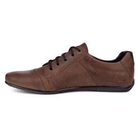 Chaussures en cuir masculin polbut c34p Brown perforé décontracté brun 1 Chaussures en cuir masculin polbut c34p Brown perforé décontracté brun 1