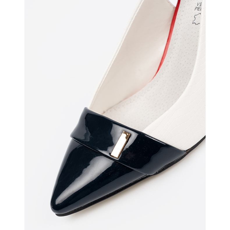 Goodin Pompes blanches et blanches avec un talon ouvert 1