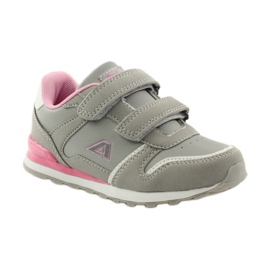 American Club Incrustation en cuir américain Velcro Sports rose gris blanche 1