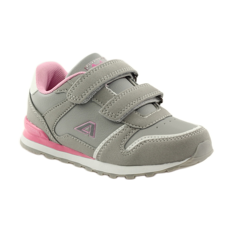 American Club Incrustation en cuir américain Velcro Sports rose gris blanc 1