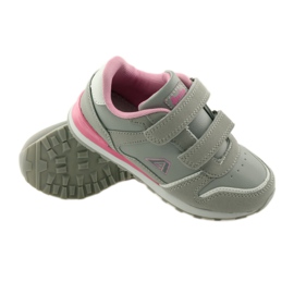American Club Incrustation en cuir américain Velcro Sports rose gris blanc 3