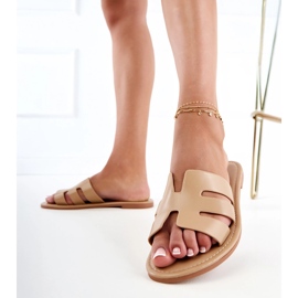 Flip brun -flops décoré de découpes 3