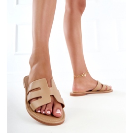 Flip brun -flops décoré de découpes 4