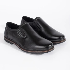 Les chaussures pour hommes ont glissé noir 2