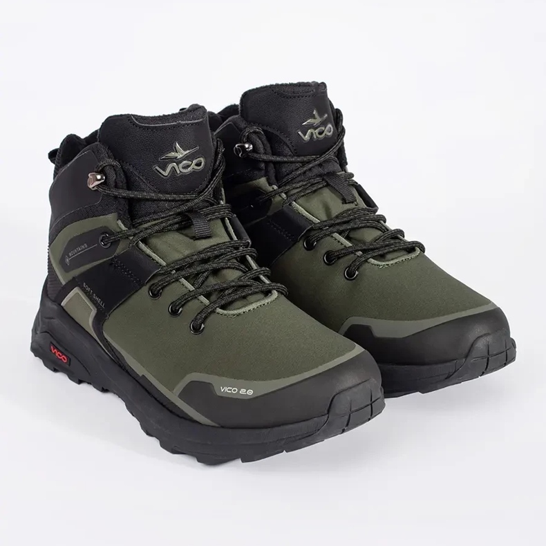 Vico Chaussures de trekking masculin-noir vert 2