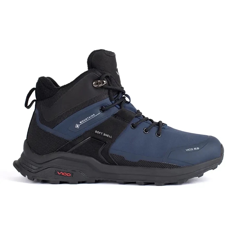Vico Chaussures de trekking masculin noir et bleu marine 2
