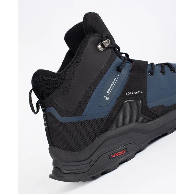 Vico Chaussures de trekking masculin noir et bleu marine 1