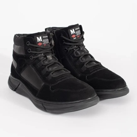 Chaussures pour hommes en daim élevé isolés le noir 3