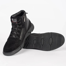 Chaussures pour hommes en daim élevé isolés le noir 4