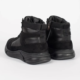 Chaussures pour hommes en daim élevé isolés le noir 5