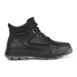 Bottes pour hommes isolés élevés le noir 2