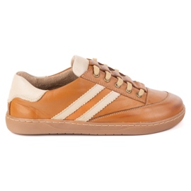 Sneakers pieds nus Kaia Olivier pour femmes - chaussures en cuir brun clair 1 Sneakers pieds nus Kaia Olivier pour femmes - chaussures en cuir brun clair 1