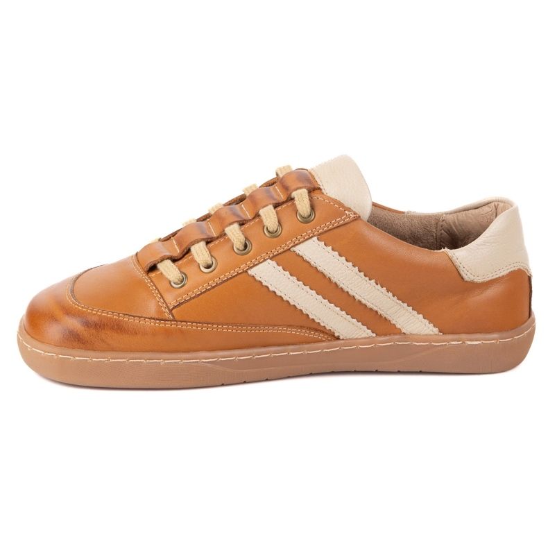 Sneakers pieds nus Kaia Olivier pour femmes - chaussures en cuir brun clair 2 Sneakers pieds nus Kaia Olivier pour femmes - chaussures en cuir brun clair 2