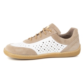 Olivier Femmes aux pieds nus baskets minimalistes 1769pol blanc perforé blanche 2