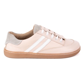 Sneakers pieds nus Kaia Olivier - Chaussures en cuir anatomique Powder Pink rose 1