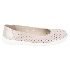 Olivier Pumps minimalistes aux pieds nus Slip-en 1771pol Pink Perforation en satin rose 2