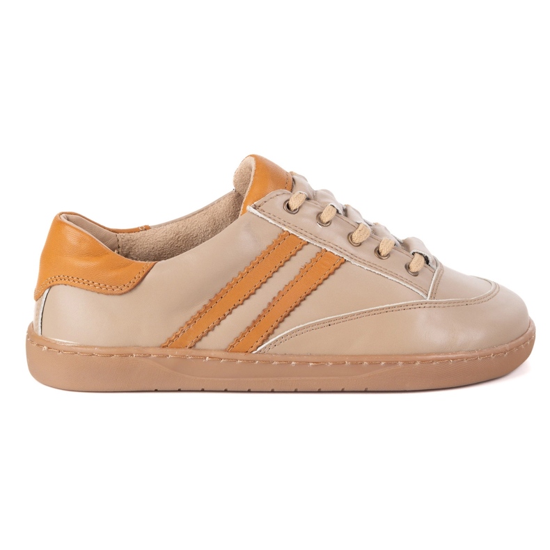 Sneakers Barefoot Women's Kaia Olivier - Chaussures en cuir anatomique Cappuccino beige 2 Sneakers Barefoot Women's Kaia Olivier - Chaussures en cuir anatomique Cappuccino beige 2