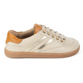 Sneakers pieds nus Kaia Olivier - chaussures en cuir beige légères 2