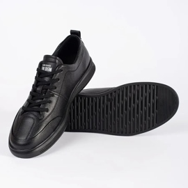 Baskets masculines à faible équipe le noir 2