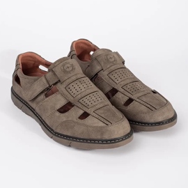 Mocassins ouverts des hommes bruns 2