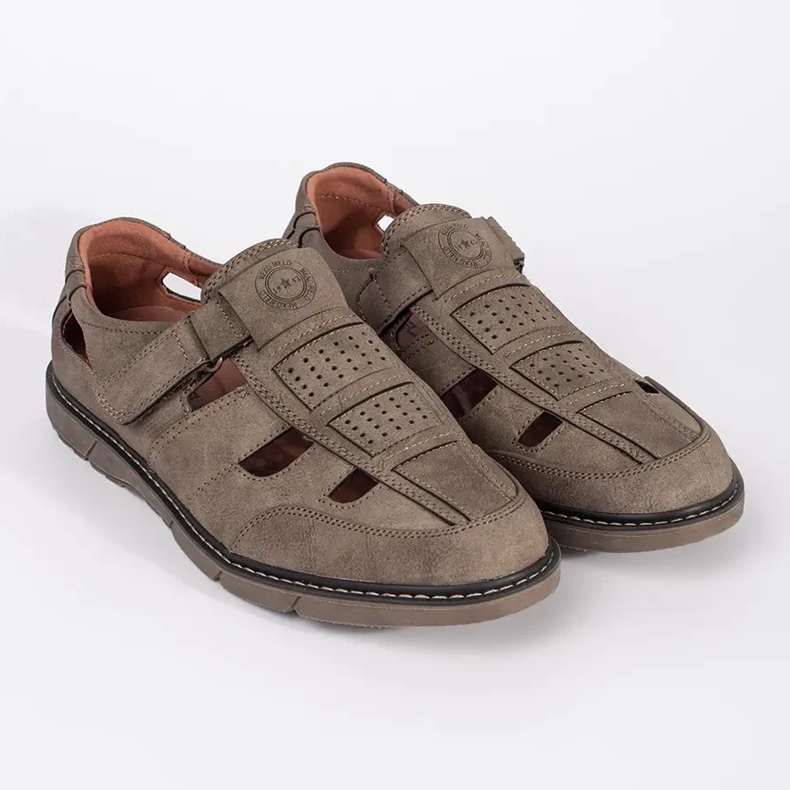 Mocassins ouverts des hommes bruns 2