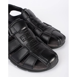 Sandales noires homme le noir 1 Sandales noires homme le noir 1