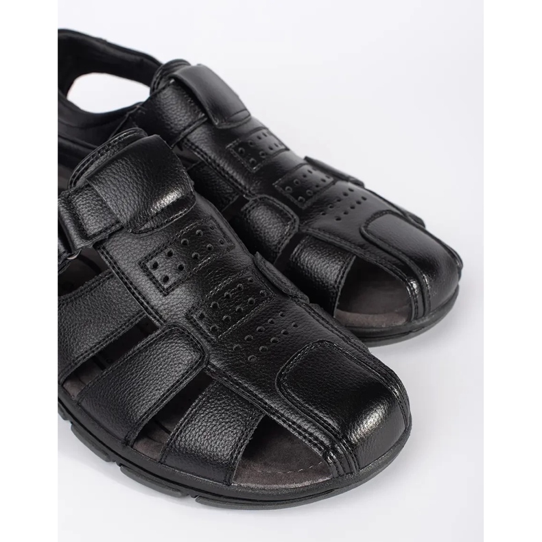 Sandales noires homme le noir 1 Sandales noires homme le noir 1
